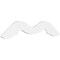 Ekena Millwork Pitch Midway Architectural Grade PVC Gable Pediment, 48"W x 18"H x 1"P (9/12) GPP048X018X100MID - alternate 1